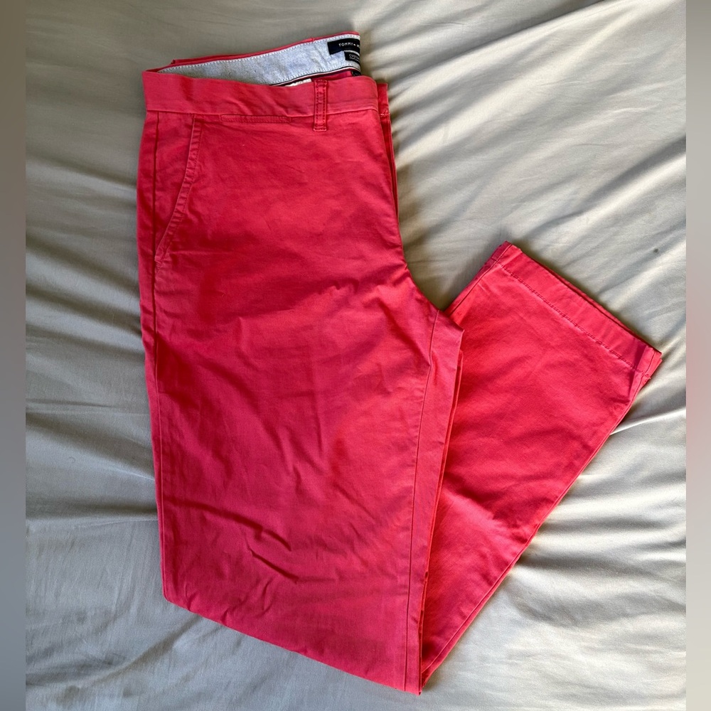 Tommy Hilfiger Men's Vibrant Salmon Chinos
